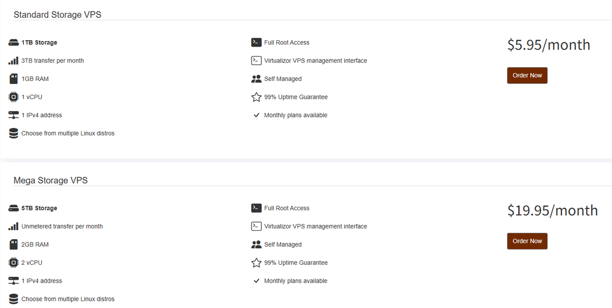 SmokyHosts plans screenshot