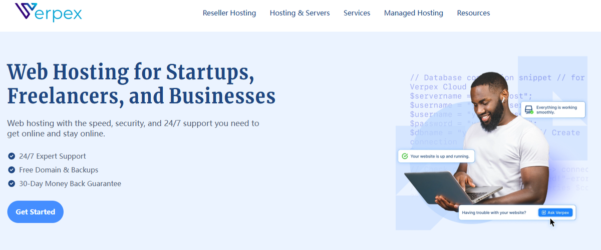 Verpex plans screenshot