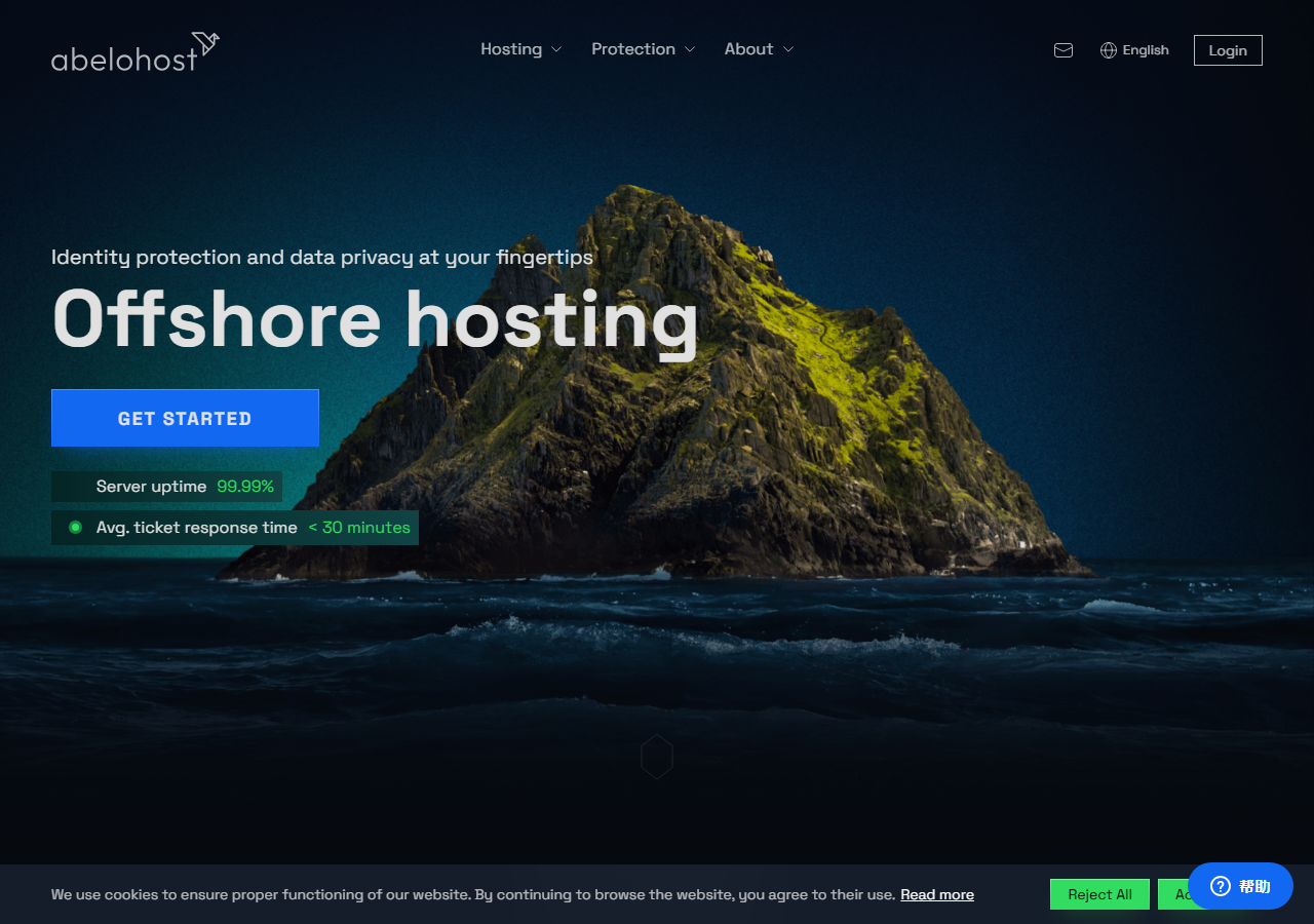 Abelohost official website homepage