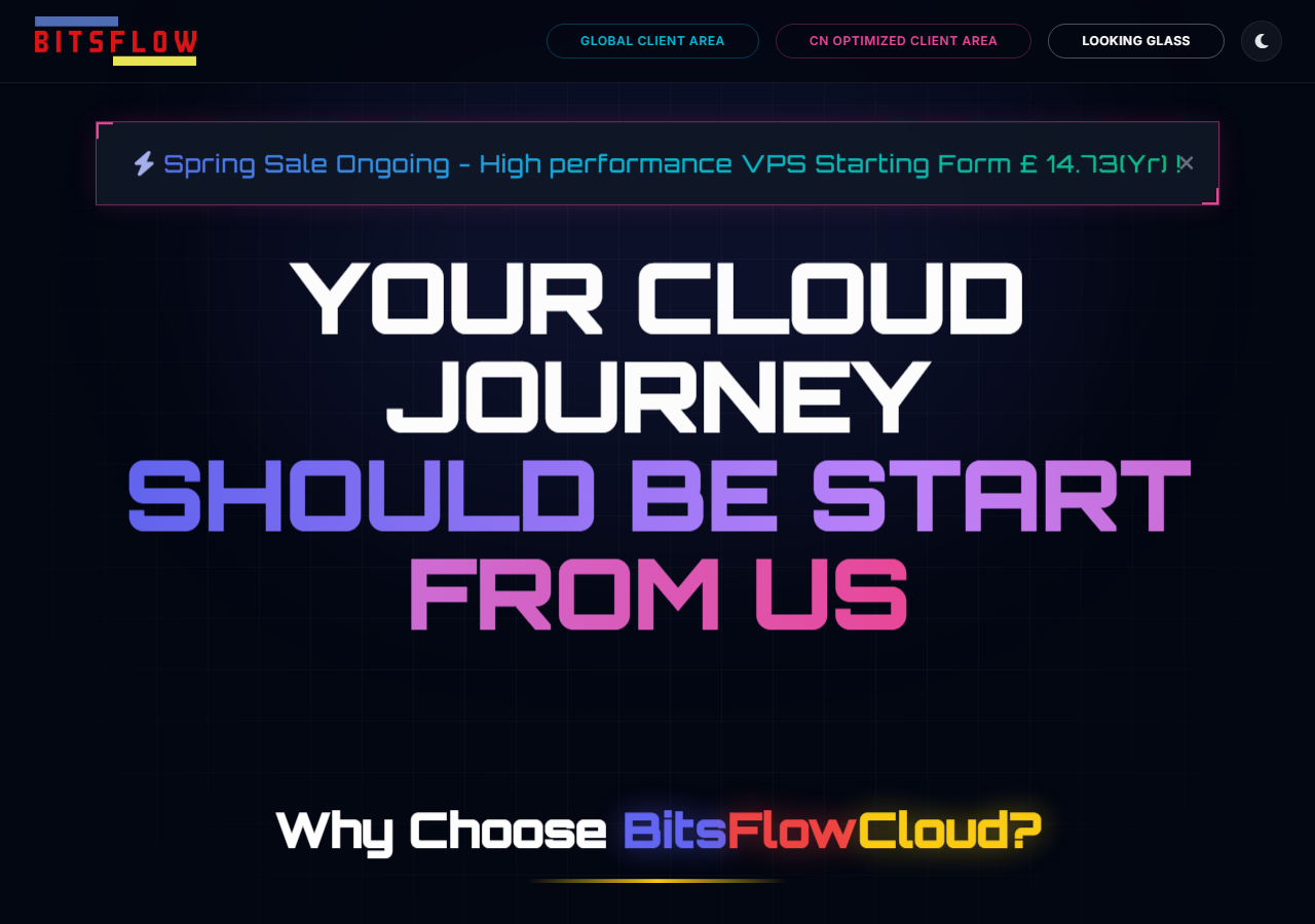 BitsFlowCloud official website homepage
