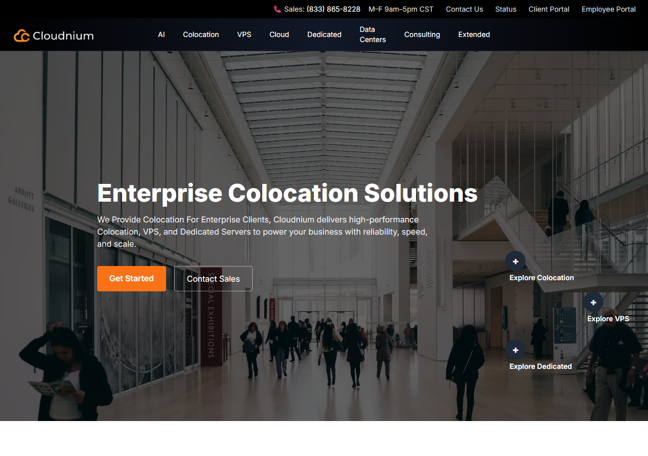 CloudNium official website homepage