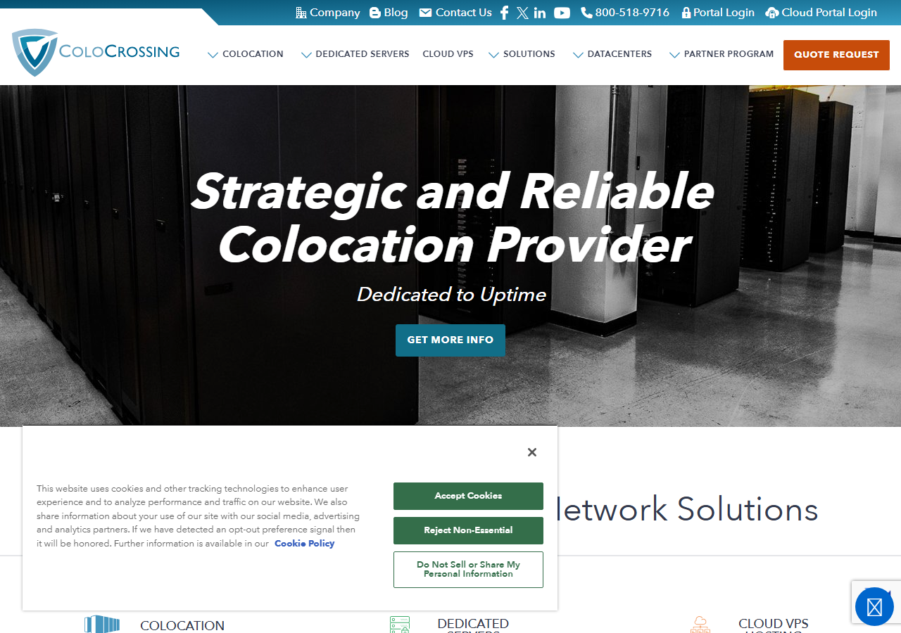 ColoCrossing official website homepage