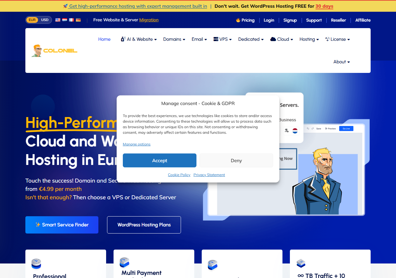ColonelServer official website homepage