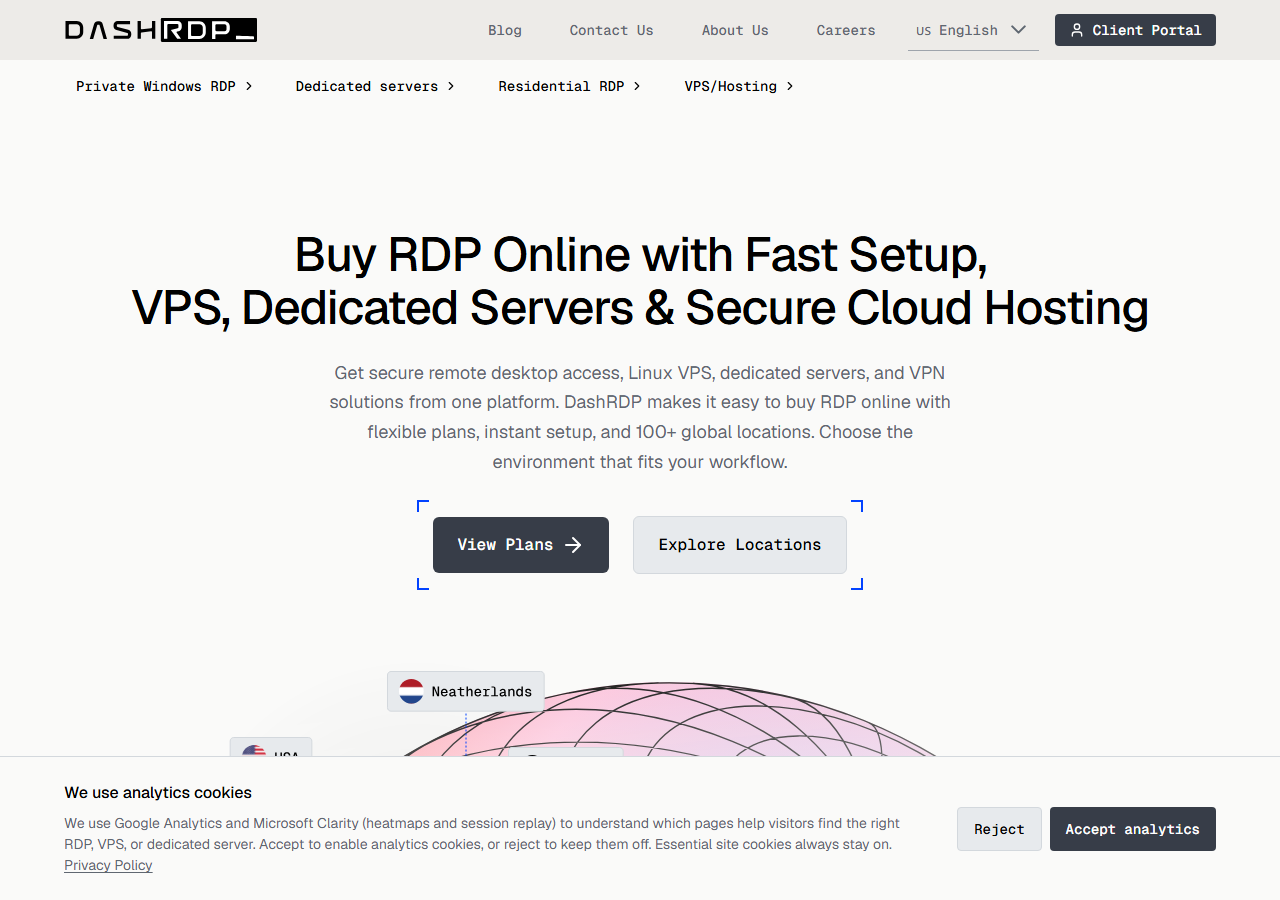 DashRDP official website homepage
