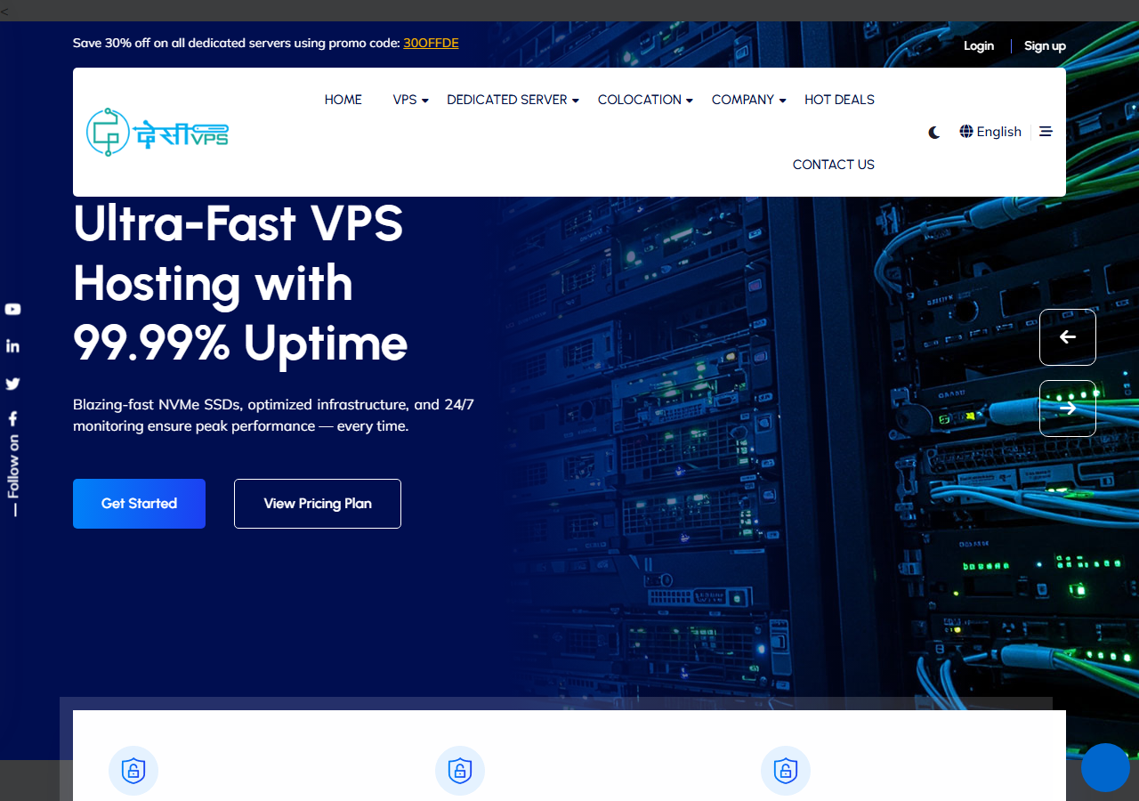 DesiVPS official website homepage