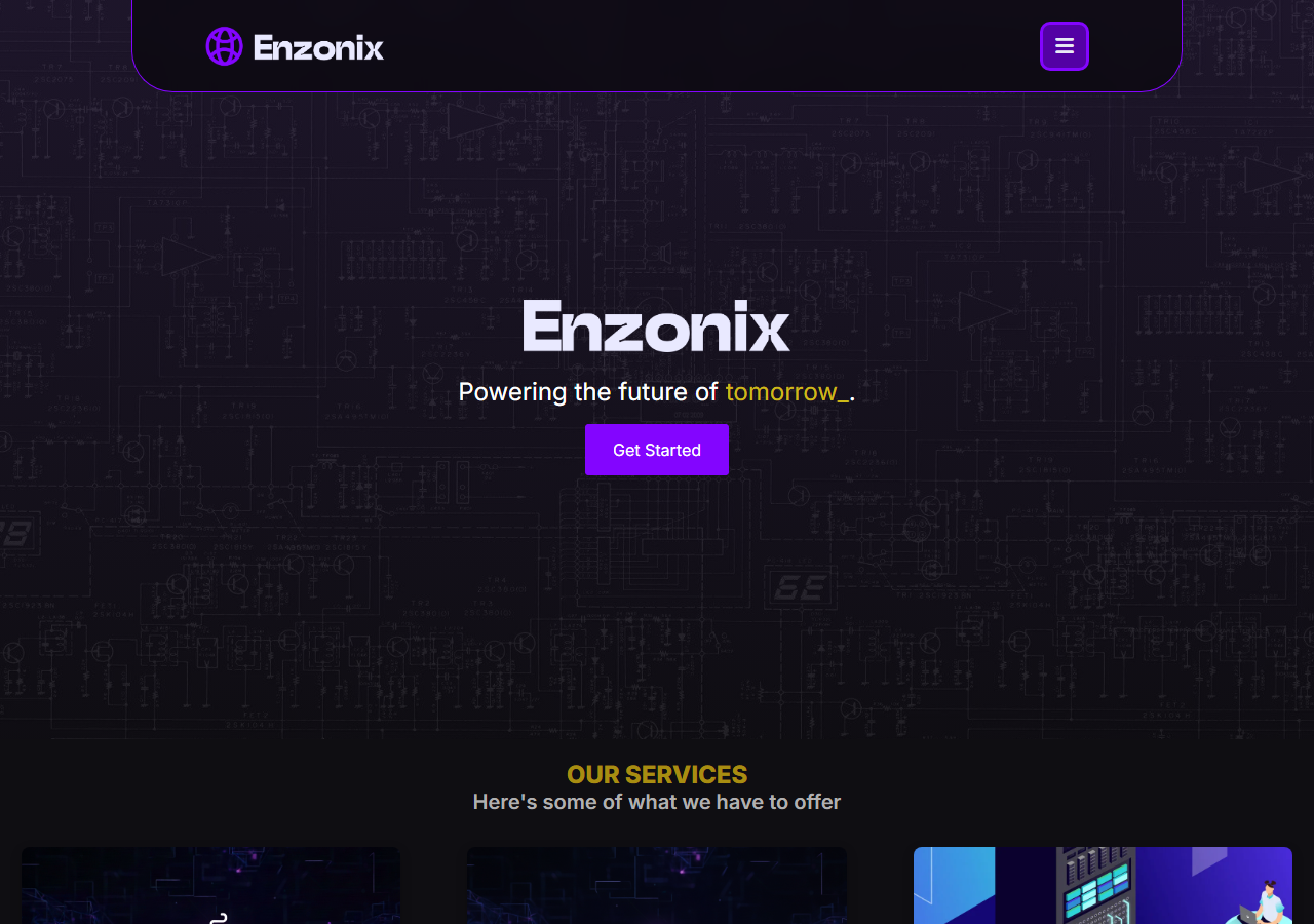 Enzonix official website homepage
