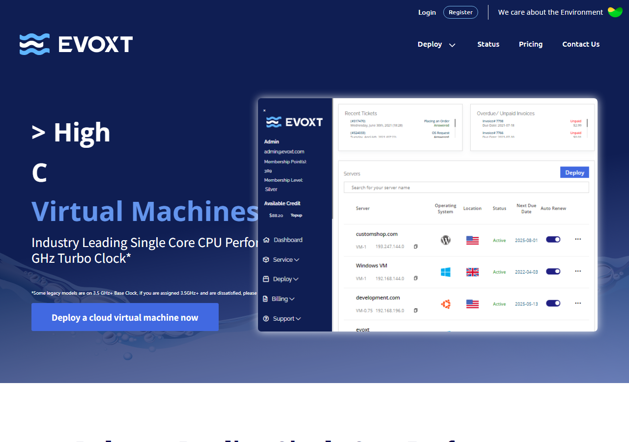 Evoxt official website homepage