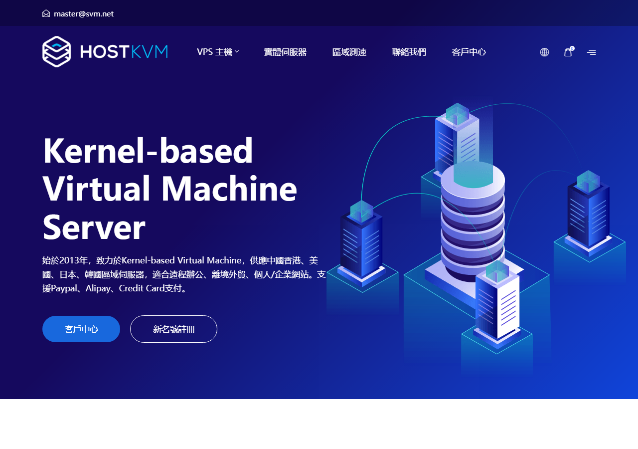 HostKVM official website homepage