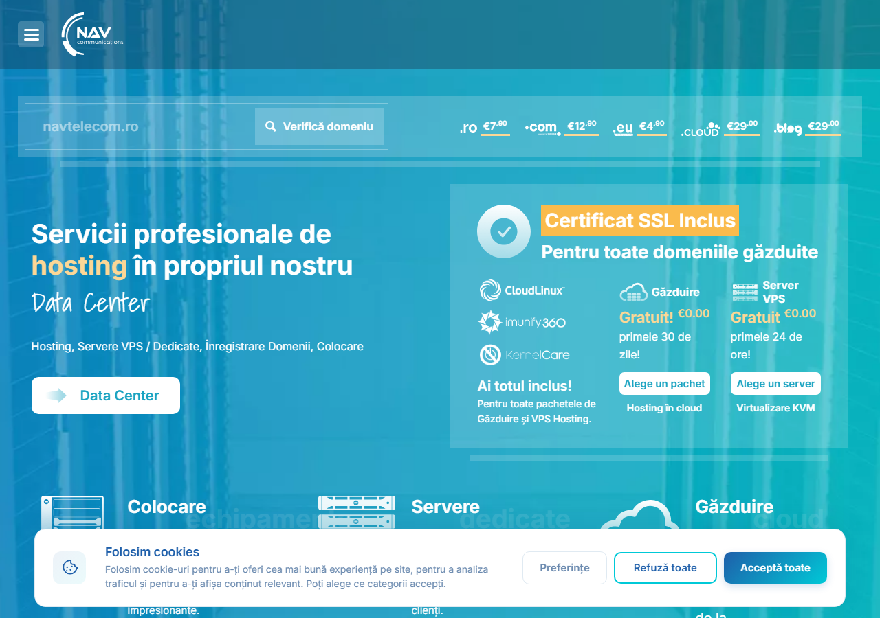 NAV Communications official website homepage