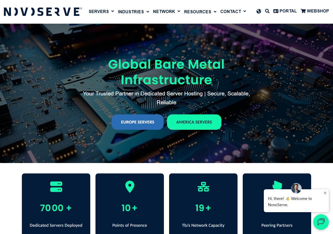 NovoServe official website homepage