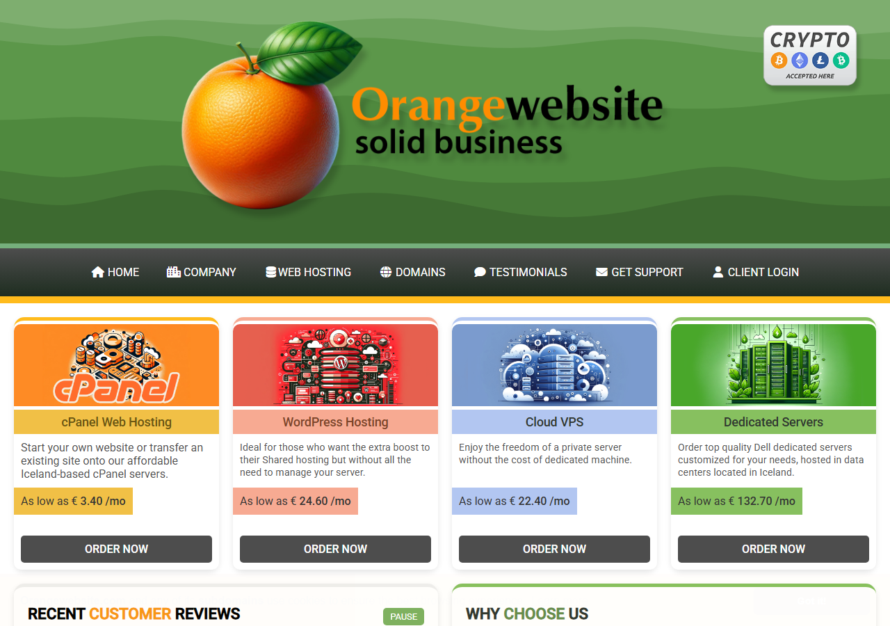 OrangeWebsite official website homepage