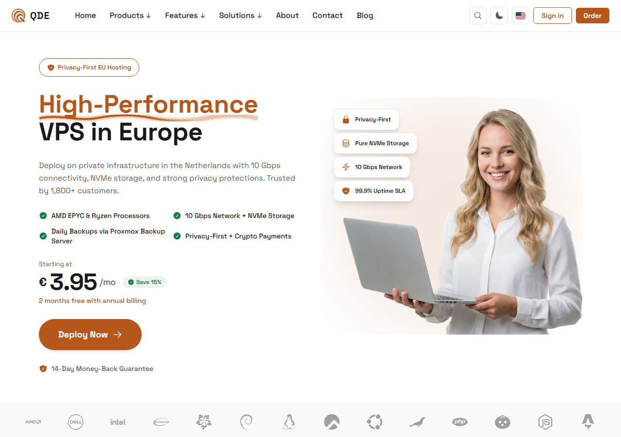 QDE official website homepage