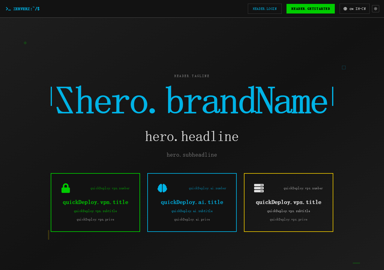 ServerZ official website homepage