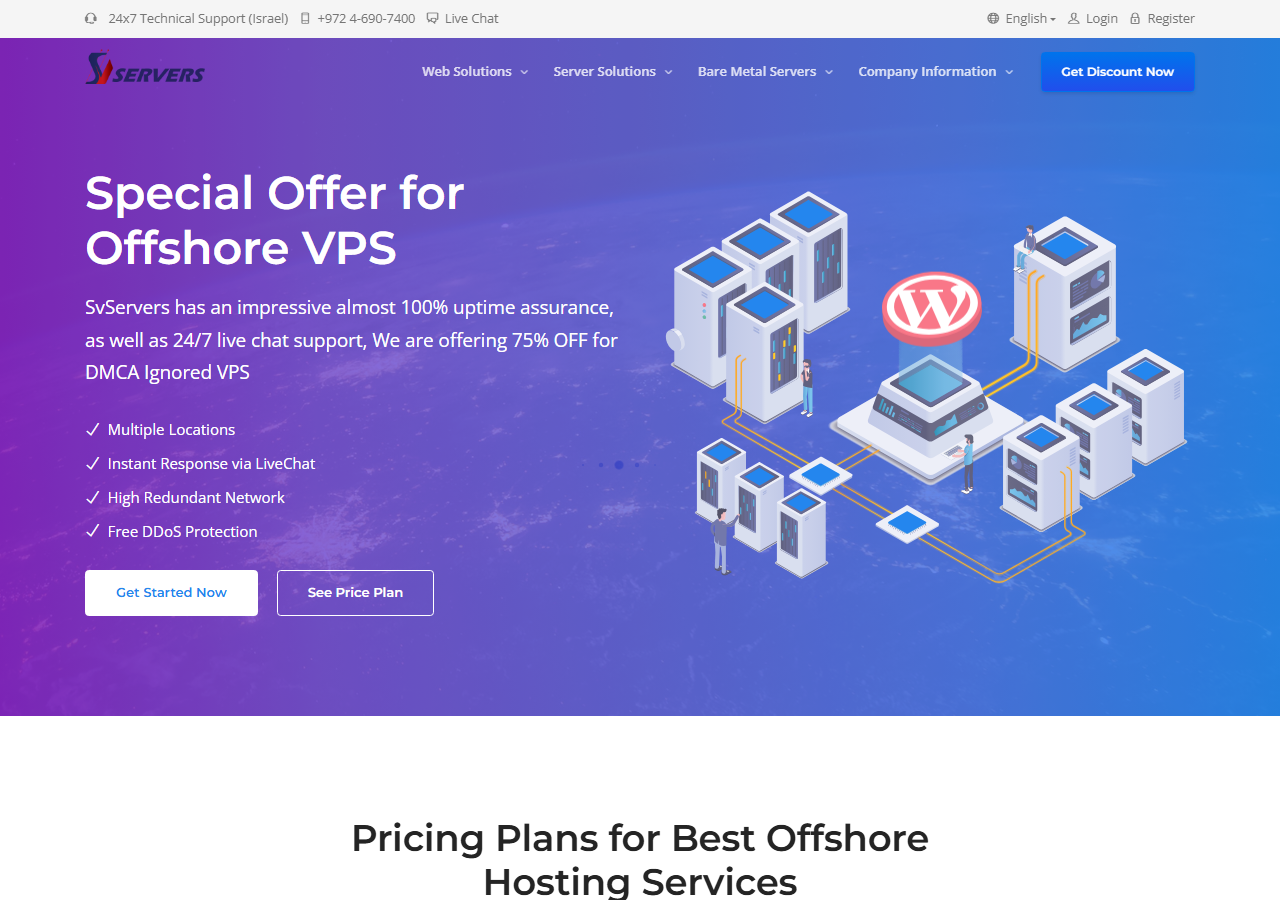SVServers official website homepage