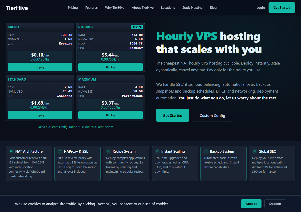 TierHive official website homepage