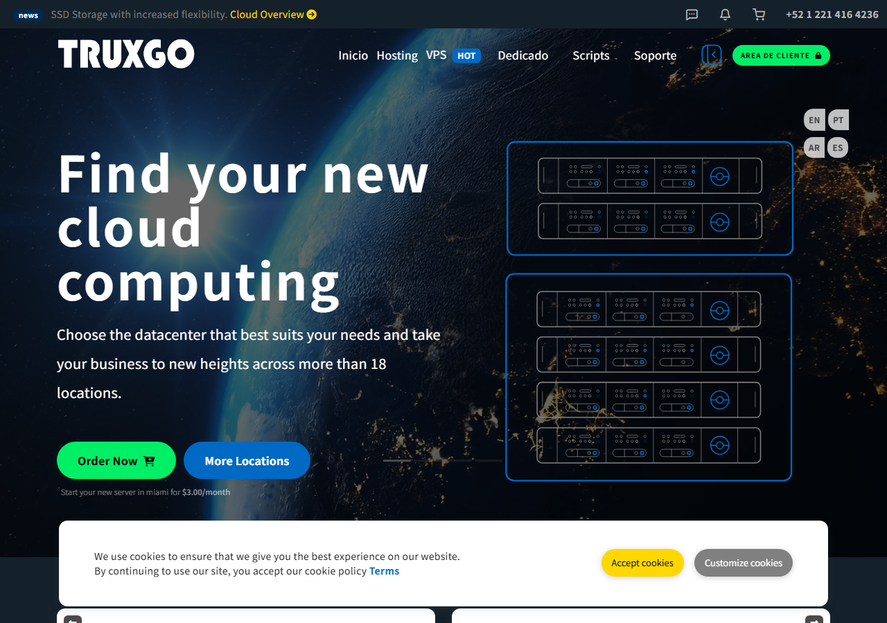 TruxgoServers official website homepage