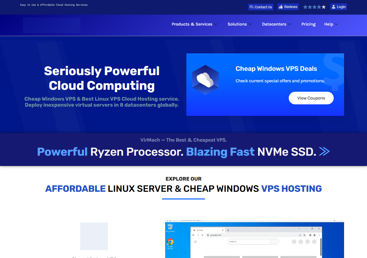 Virmach official website homepage
