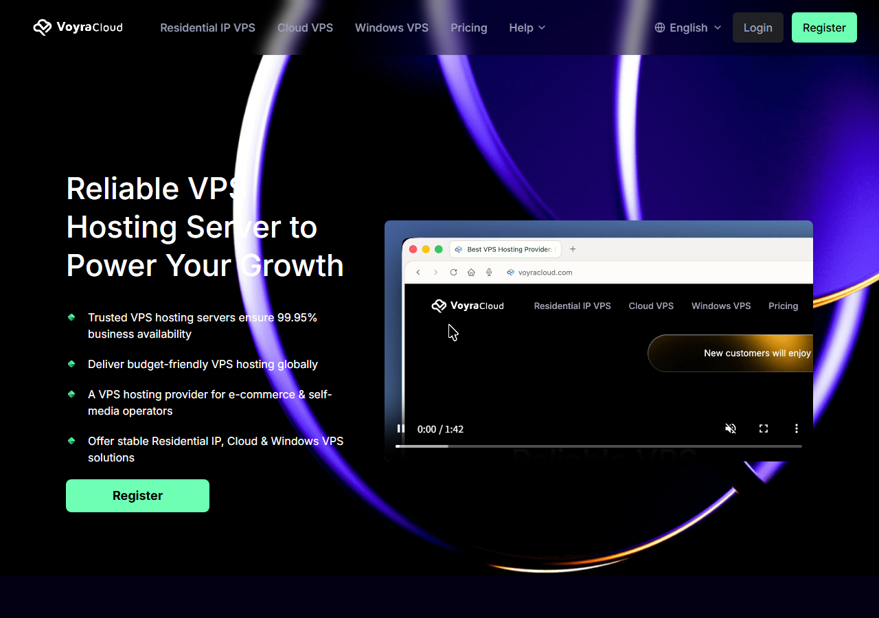 VoyraCloud official website homepage