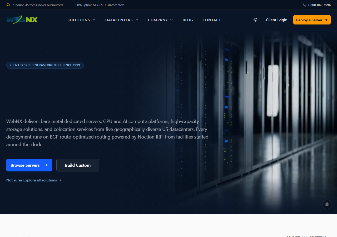 WebNX official website homepage