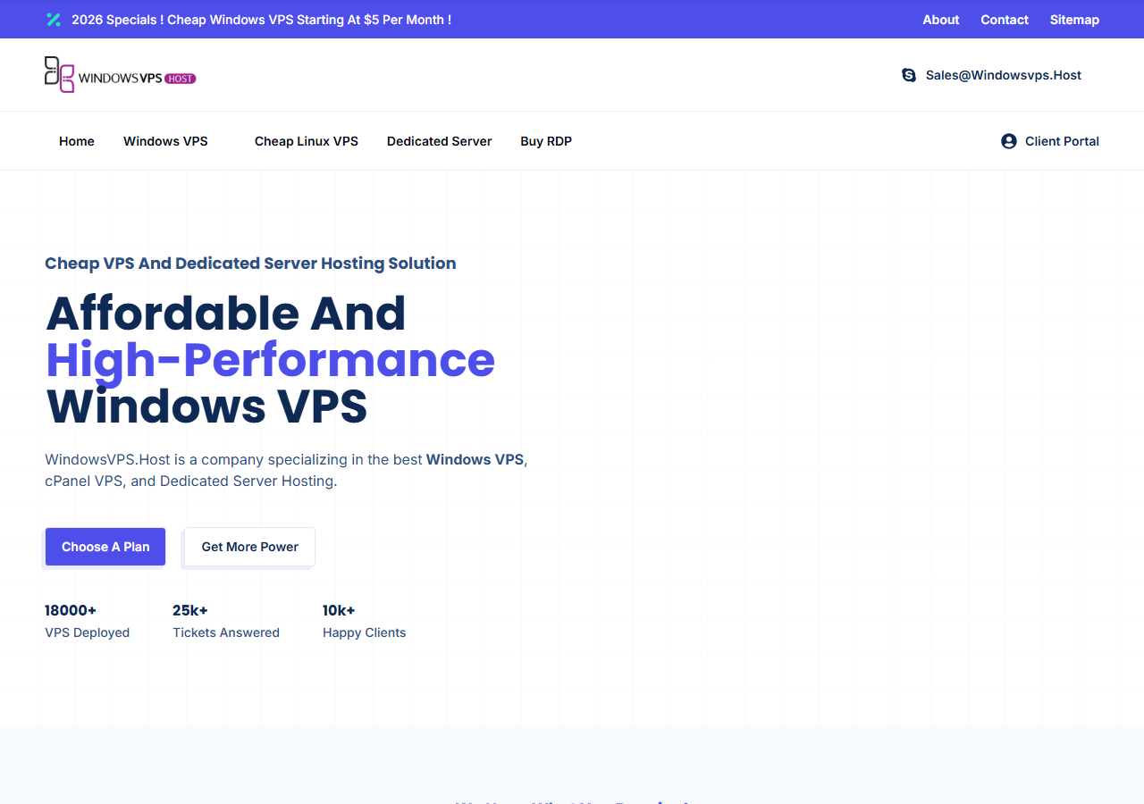 WindowsVPS.Host official website homepage