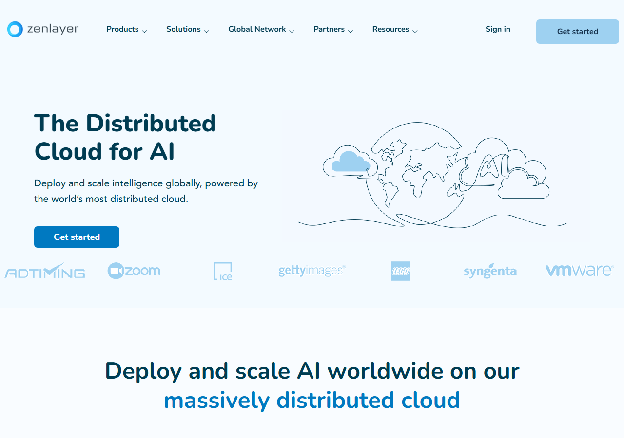 Zenlayer official website homepage
