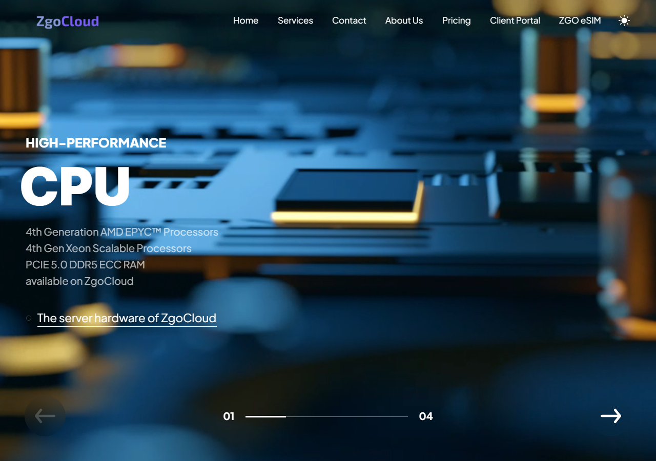 ZgoVPS/ZgoCloud official website homepage
